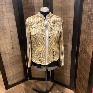 Yellow, sage and tan Jacket